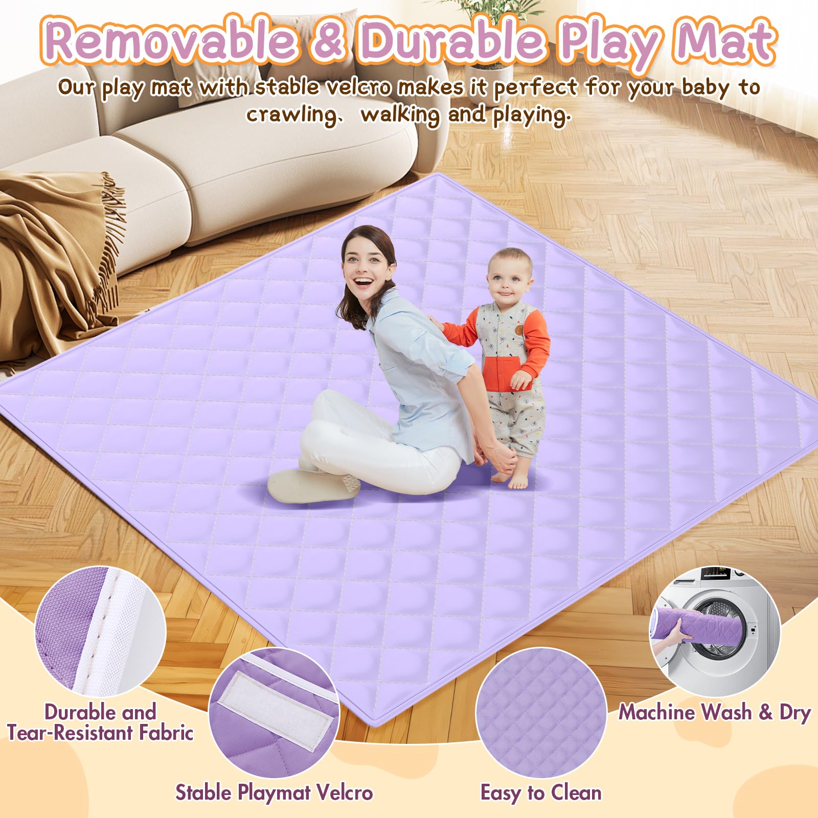 Abdtech playpen breathable-mesh-panel provides full visibility and airflow for attentive supervision.