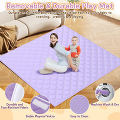 Abdtech playpen breathable-mesh-panel provides full visibility and airflow for attentive supervision.
