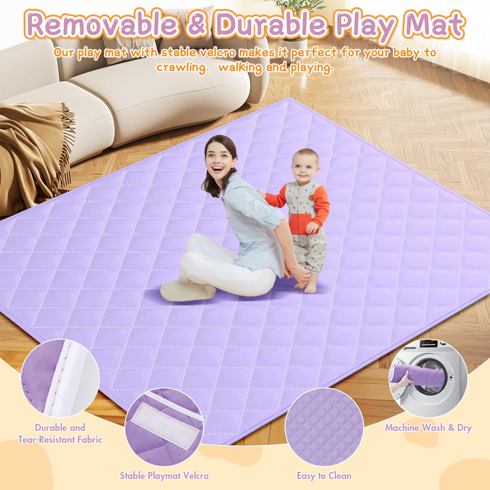 Abdtech baby playpen breathable mesh panels enable visibility and airflow