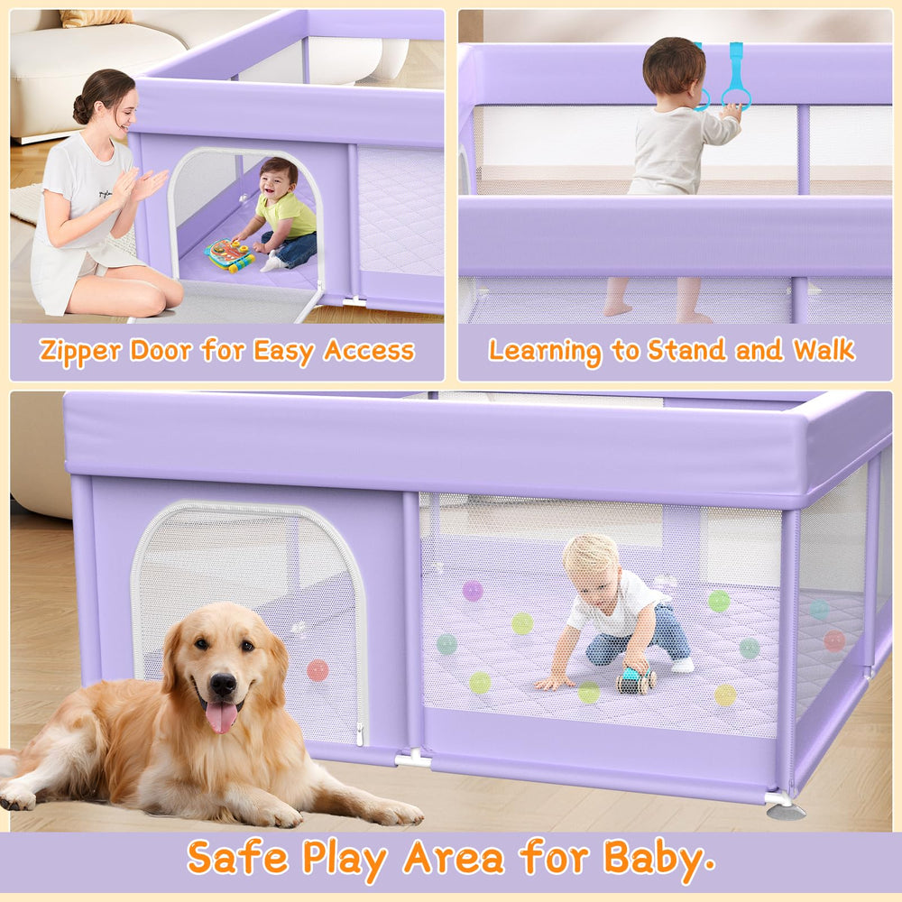 Abdtech baby playpen detachable handles support early walking practice