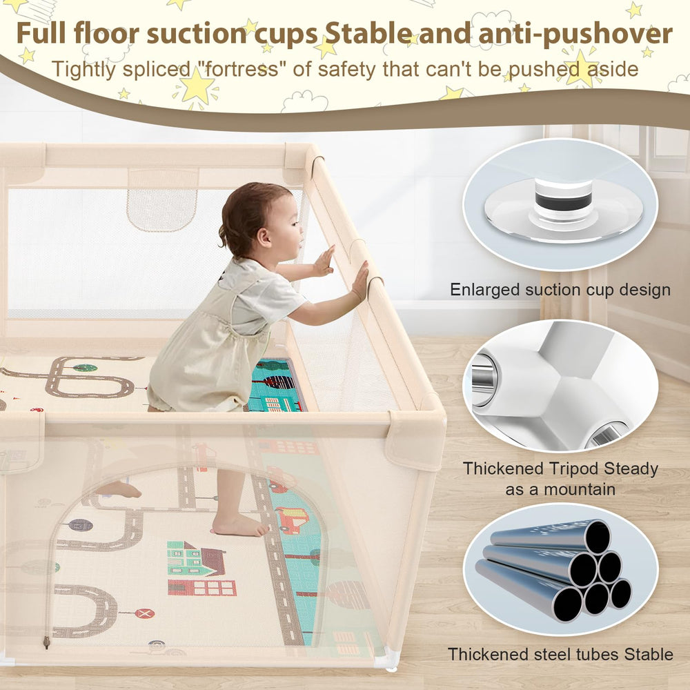 Abdtech Baby Playpen is simple tool-free to assemble in minutes.