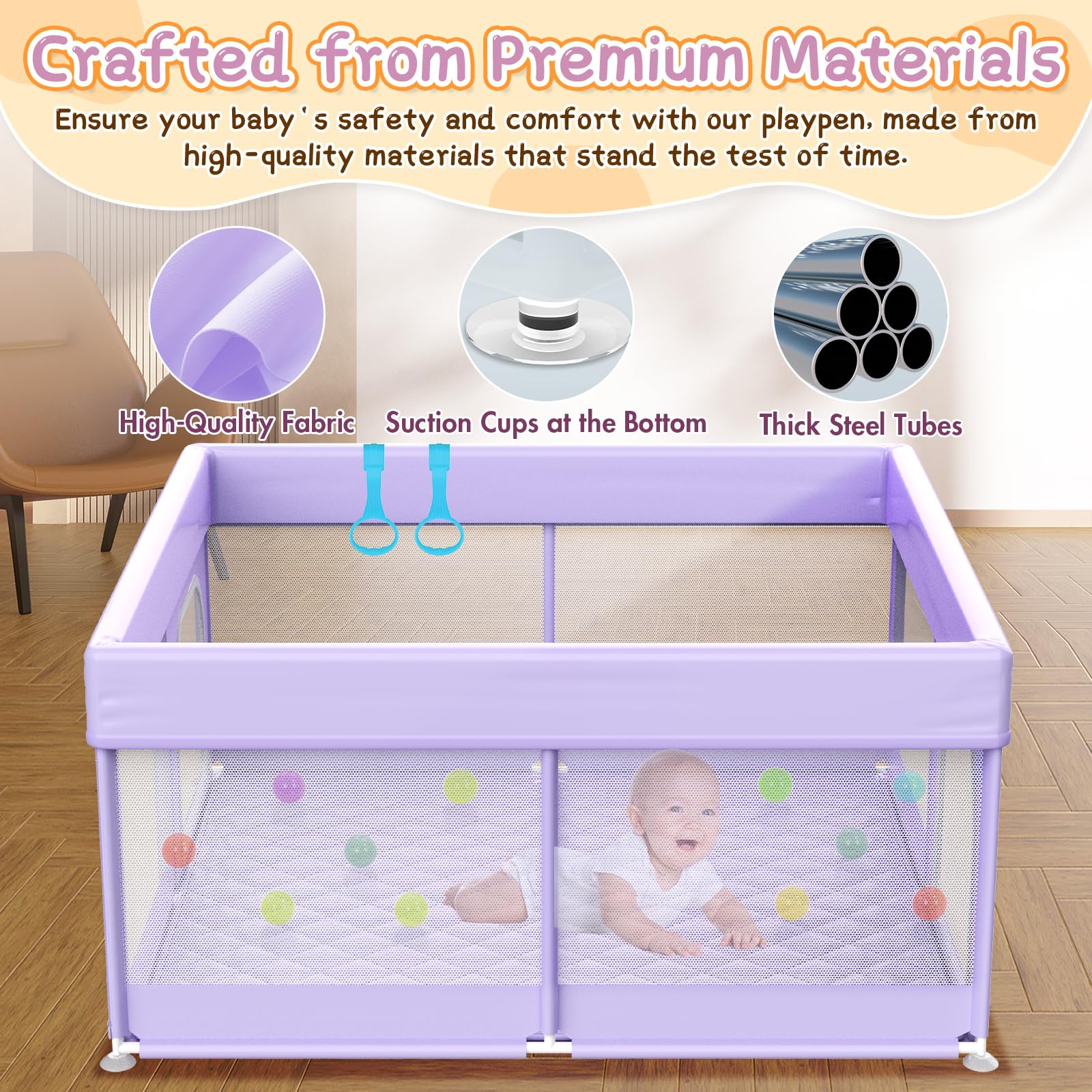 Abdtech playpen in-use-toddler-play-area illustrates safe, contained space for curious exploration.