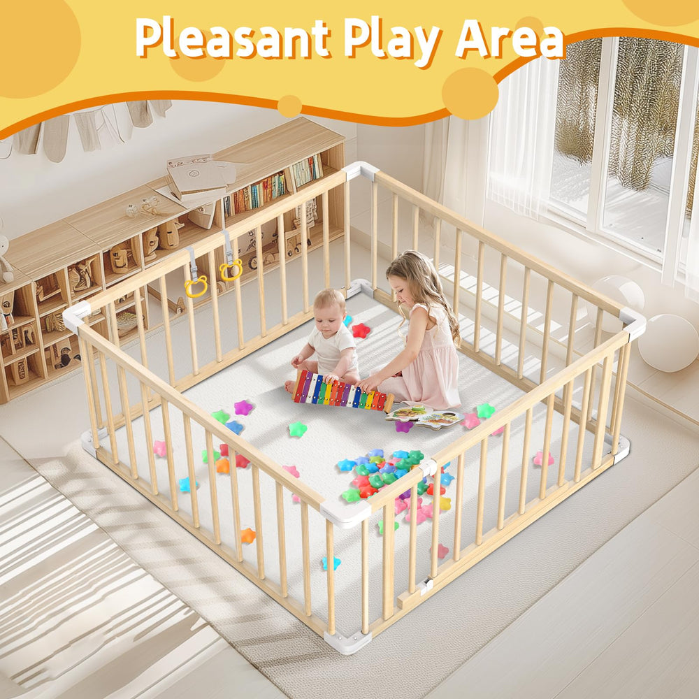 Abdtech Playpen setup outdoors and indoors for versatile use.