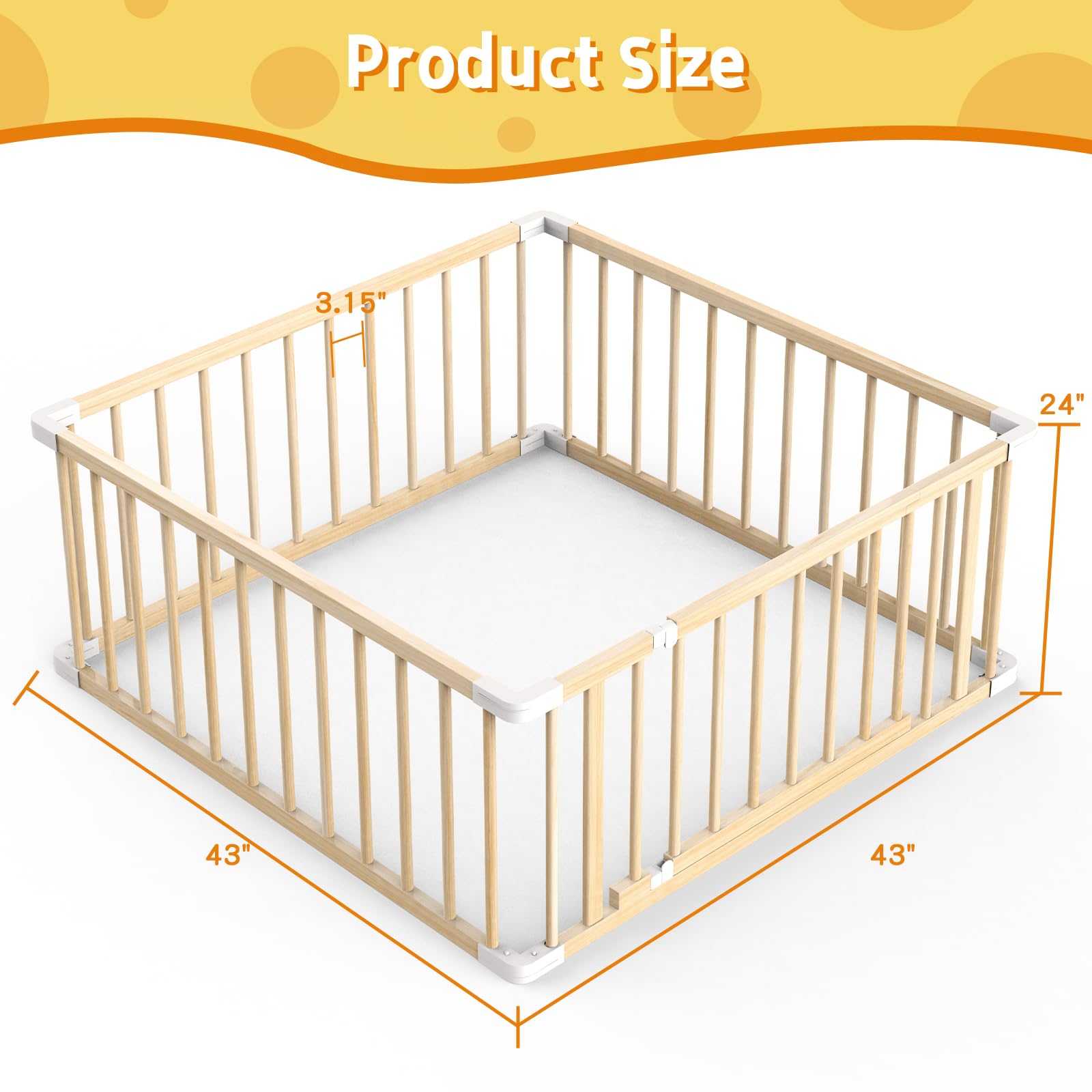 Abdtech Ocean balls inside playpen invite interactive playtime.