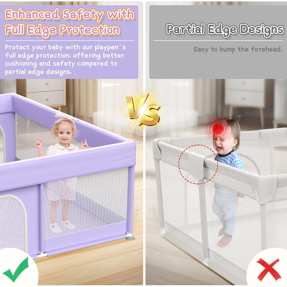Abdtech baby playpen transparent suction cups improve stability on floors