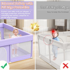 Abdtech baby playpen transparent suction cups improve stability on floors