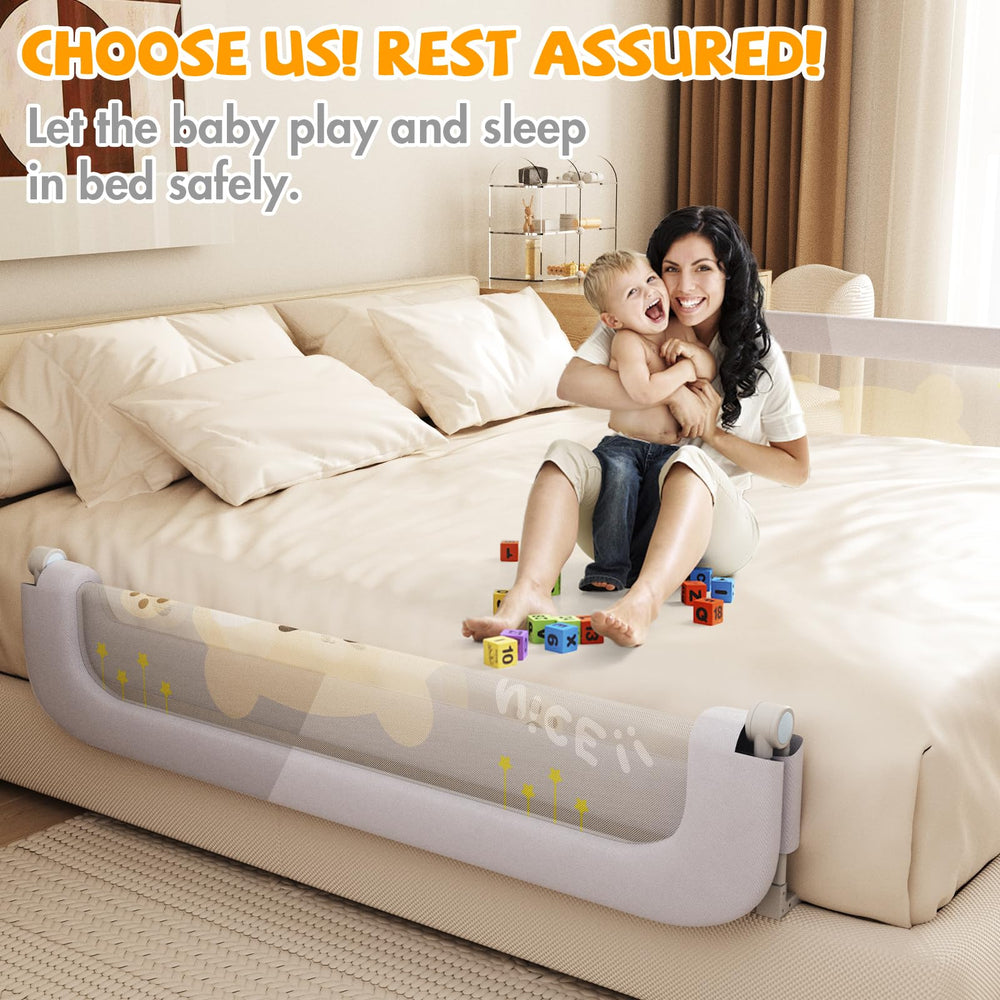 Abdtech bed guard reinforced frame emphasizes safety and long-lasting protection.