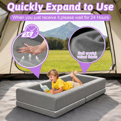 Abdtech foldable bed on the go, compact travel-friendly design for trips.