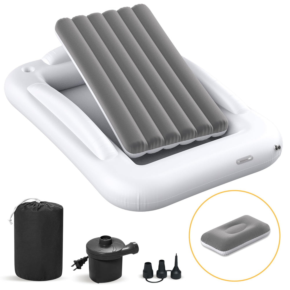 Abdtech 53-inch inflatable bed suitable for toddlers up to 39 inches.