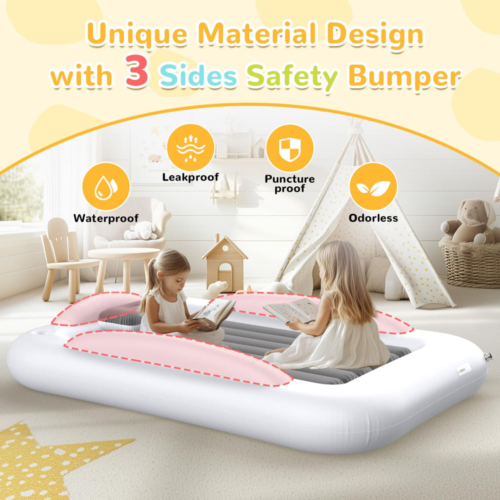 Abdtech bed features soft flocked fabric for cozy, breathable sleep.