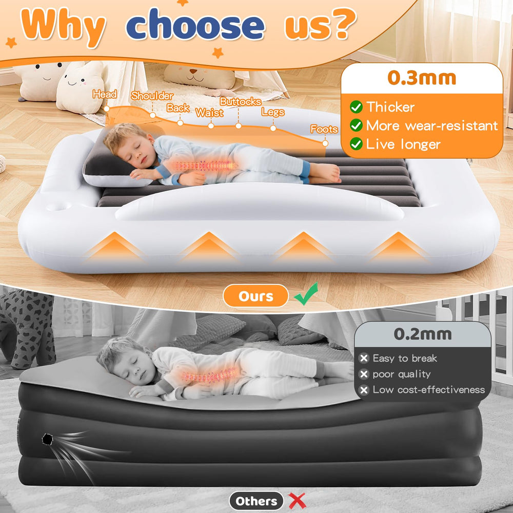 Abdtech toddler bed safety sides prevent rolling during sleep.