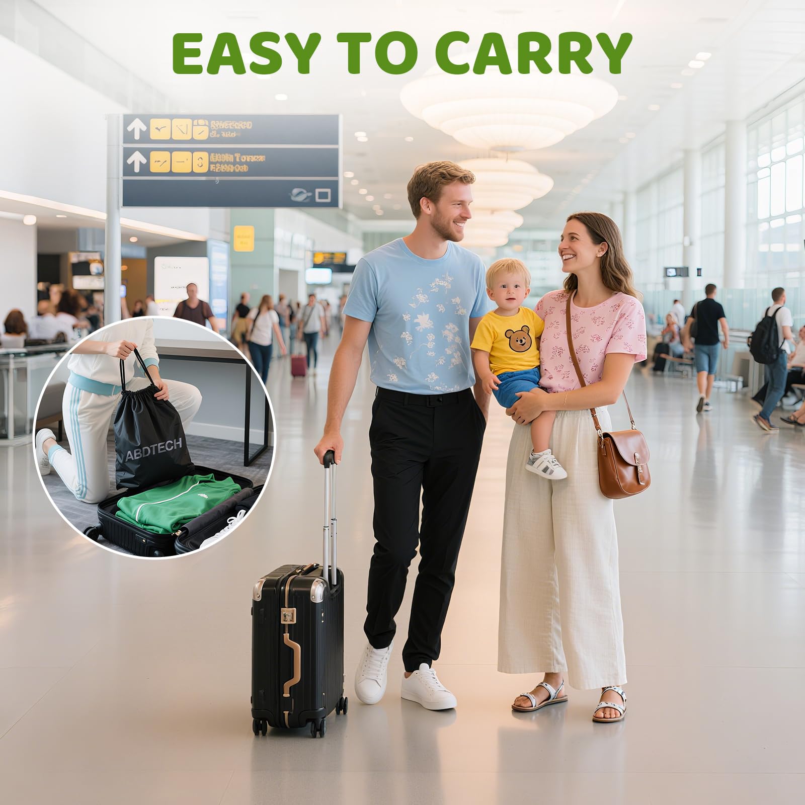 Abdtech bed use case airplanes cars trains portable toddler comfort