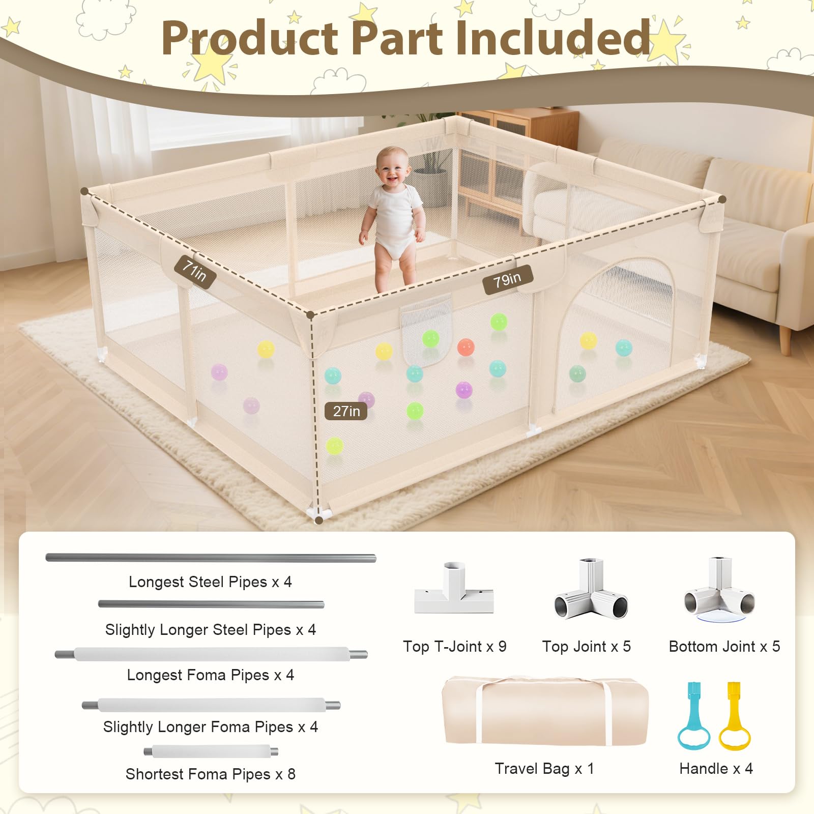 Abdtech Playpen 360 view with breathable mesh for supervising play