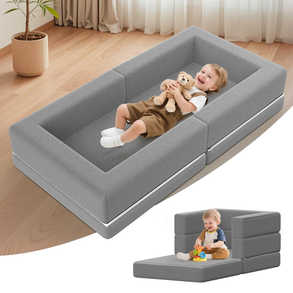 Abdtech portable toddler travel bed folded for compact travel convenience.