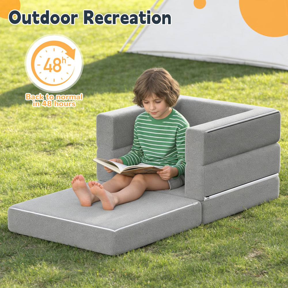 Abdtech portable toddler travel bed fits in car trunk for trips.