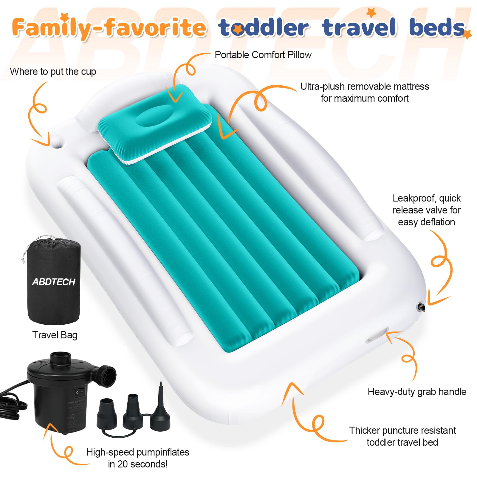 Abdtech folded compact package shows travel-ready portability.