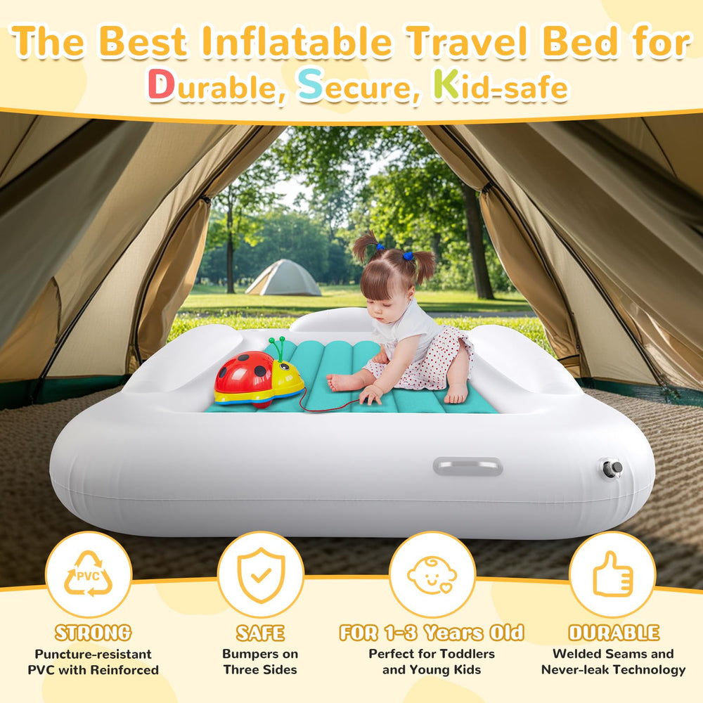 Abdtech toddler bed with safety sides prevents rolling off during sleep.