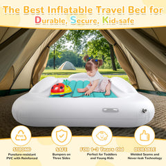 Abdtech toddler bed with safety sides prevents rolling off during sleep.