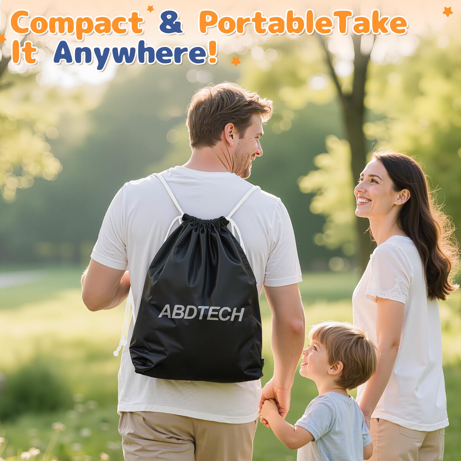 Abdtech fits in a suitcase, ready for grandparents' house.