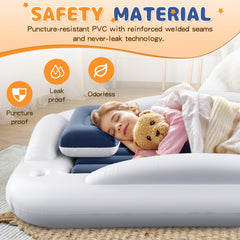 Abdtech toddler bed with high-speed pump in use for fast inflation