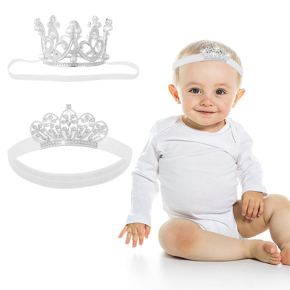 Abeillo baby crown flat tiara showing glossy design for shoots