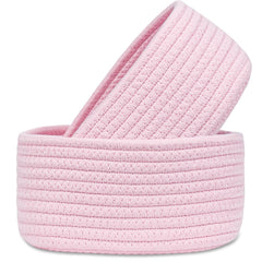 ABenkle mini oval rope basket shows compact storage for small essentials.