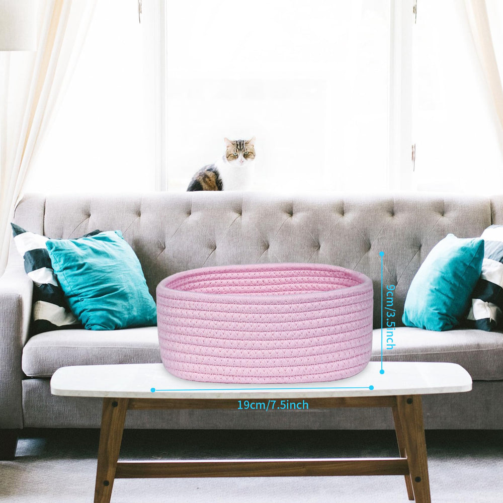 ABenkle two-pack baskets organize remotes and keys with boho charm.