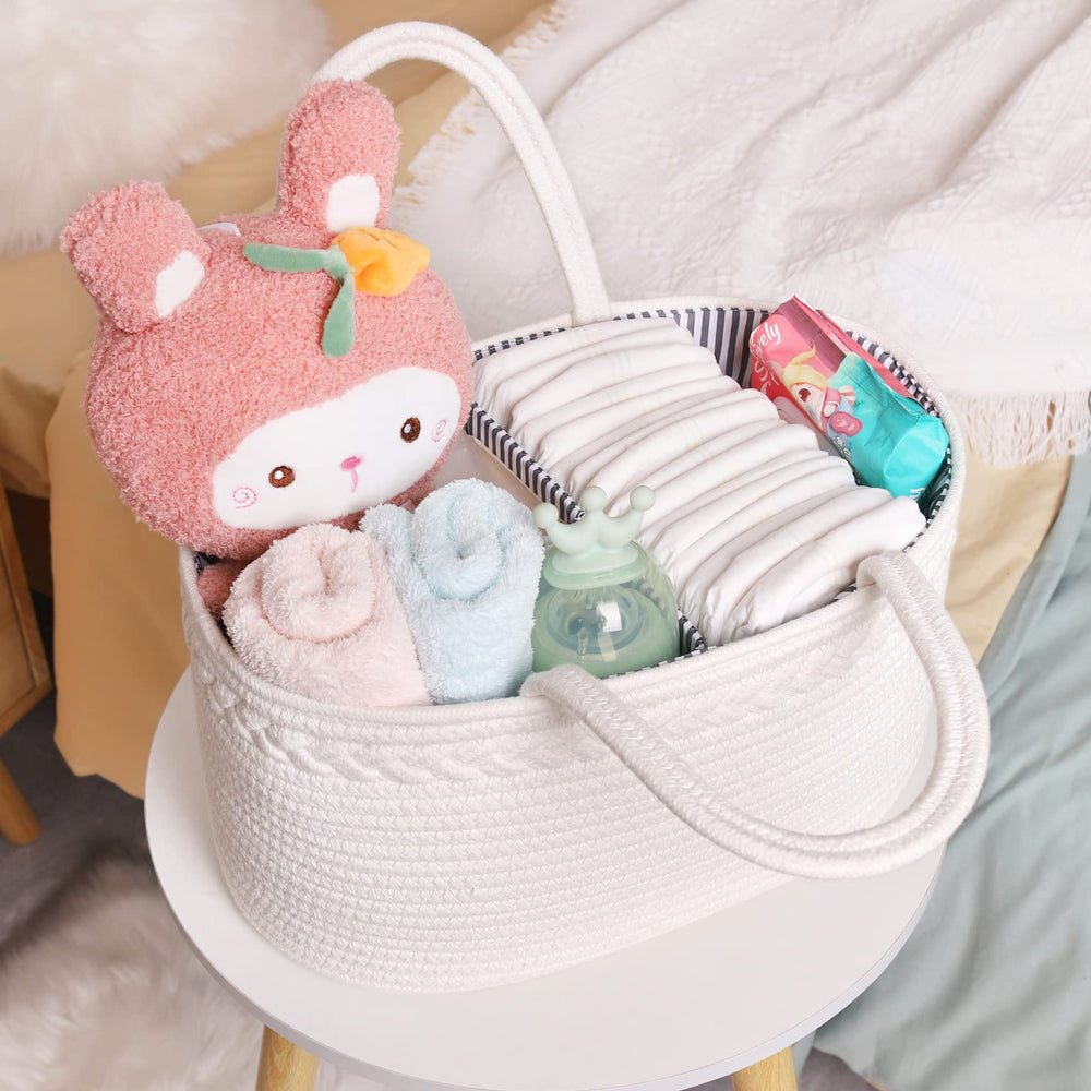 ABenkle Baby Diaper Caddy long handles ease moving between rooms