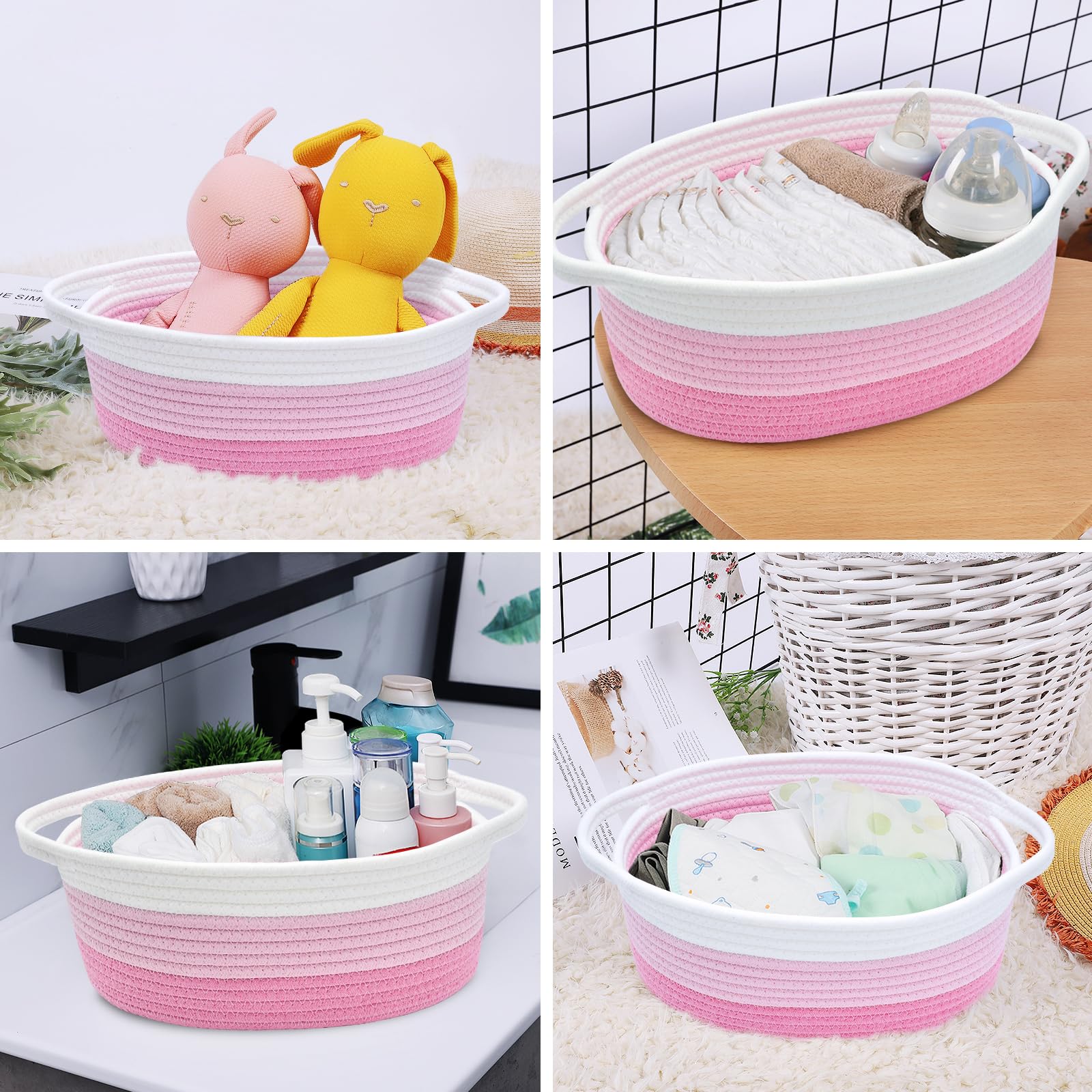 ABenkle baby-room organization basket ideal for nursery essentials.