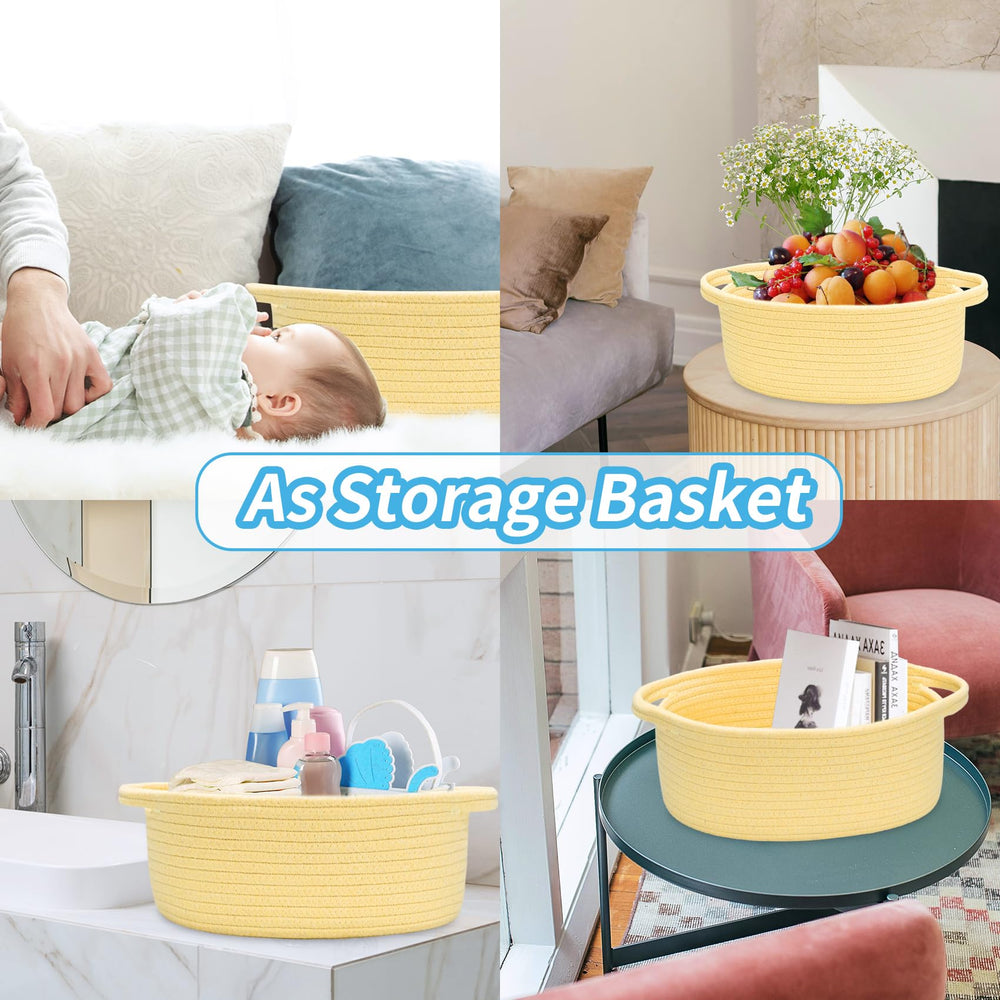 ABenkle baby shower gift basket with handle for easy carrying