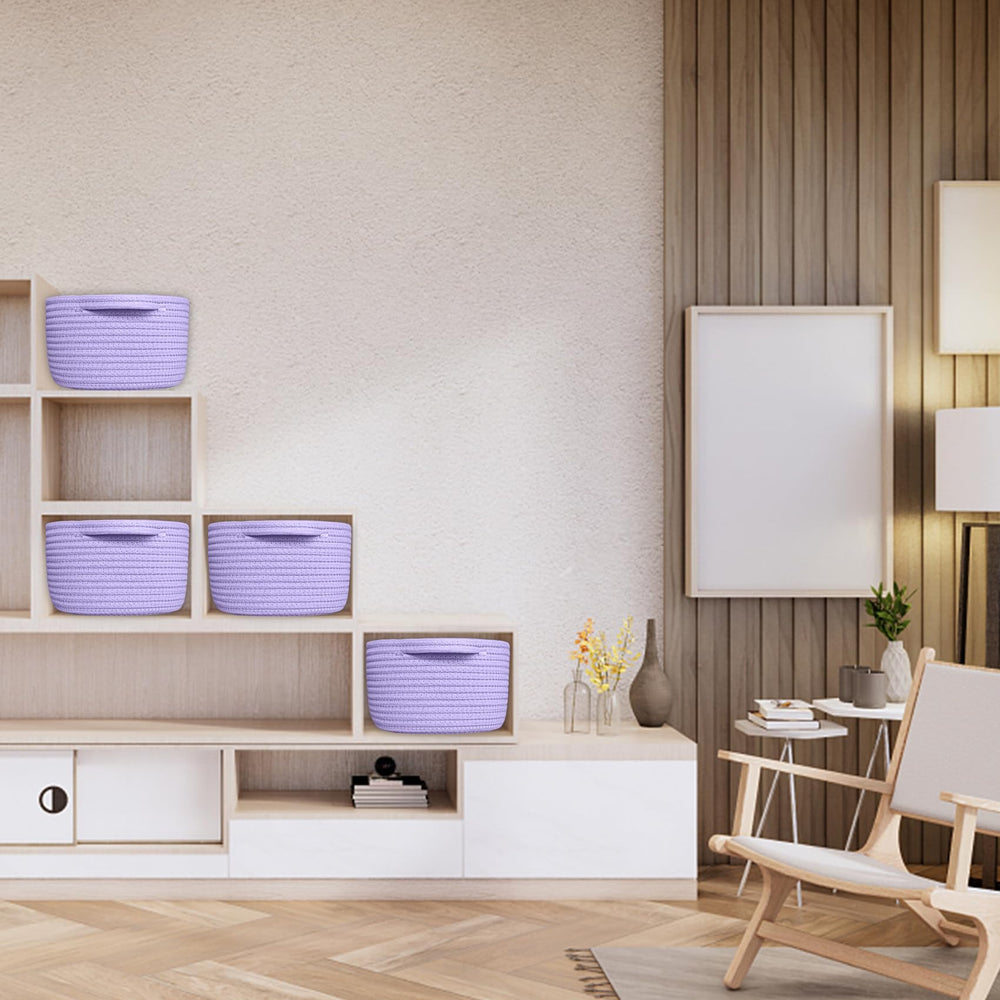 ABenkle basket for spa or home organization adds calm, tactile storage in any room.