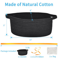 ABenkle boho rope basket close-up showcasing natural texture for storage
