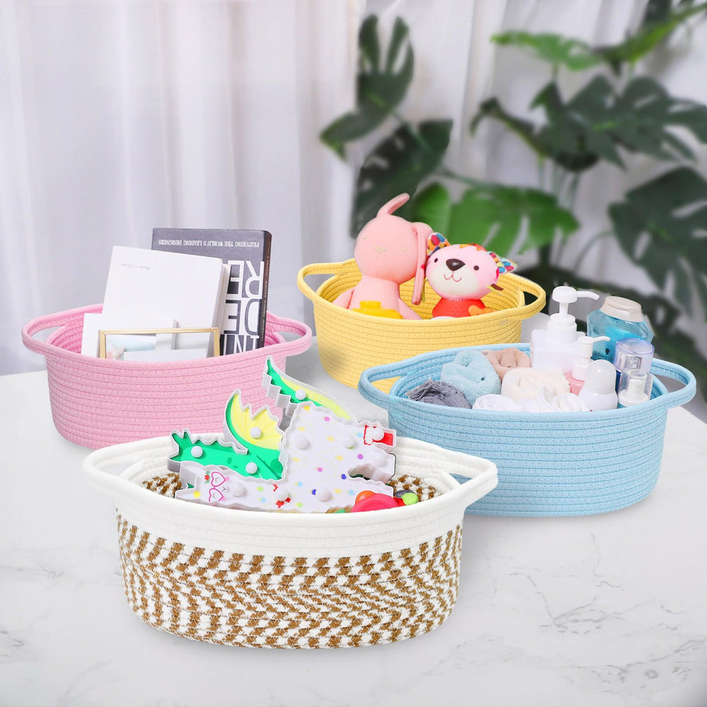 ABenkle cat dog toy basket keeps pet toys organized and within reach
