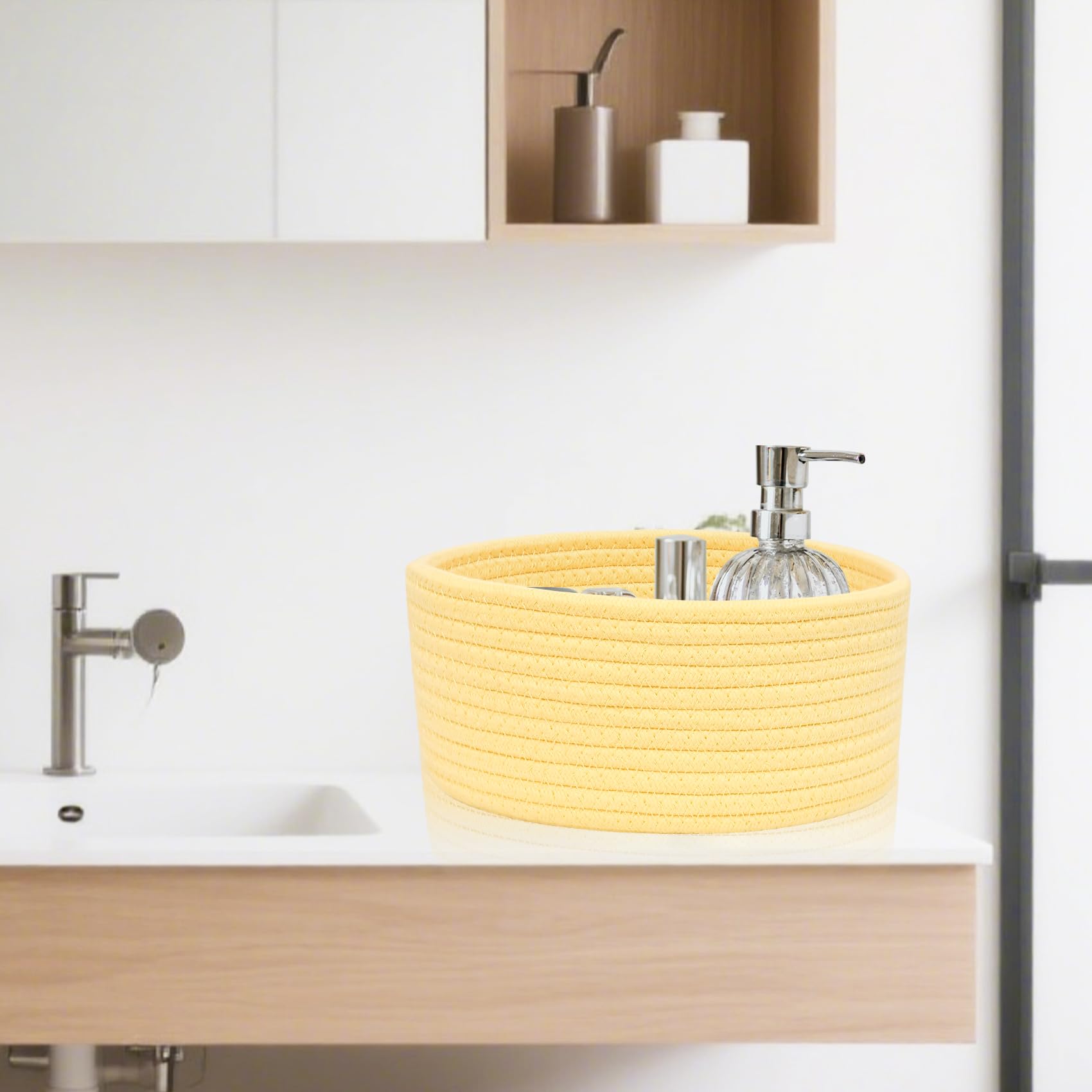 ABenkle compact toy storage basket keeps kids' toys organized and within reach.