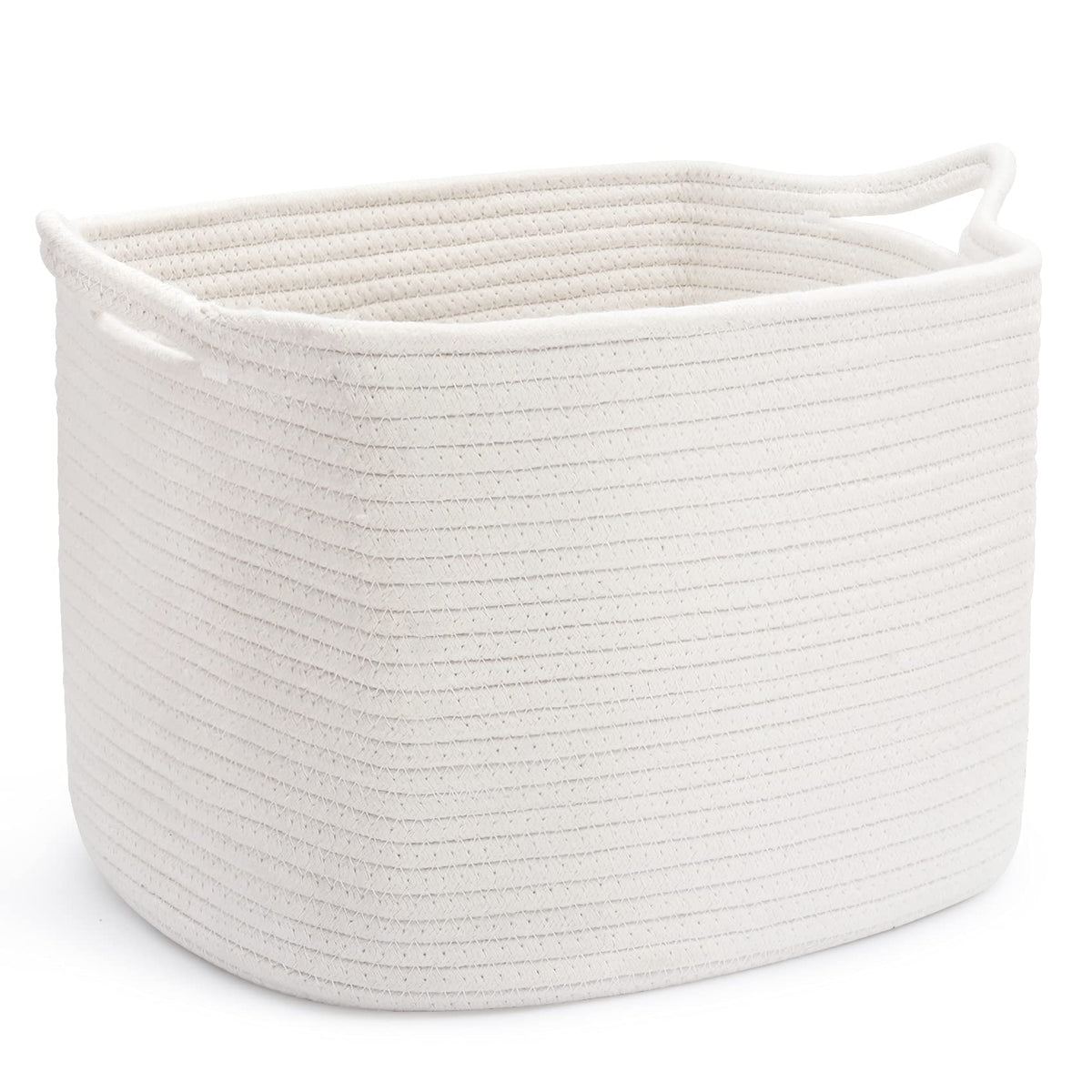 ABenkle cotton rope storage basket rectangle keeps closets organized