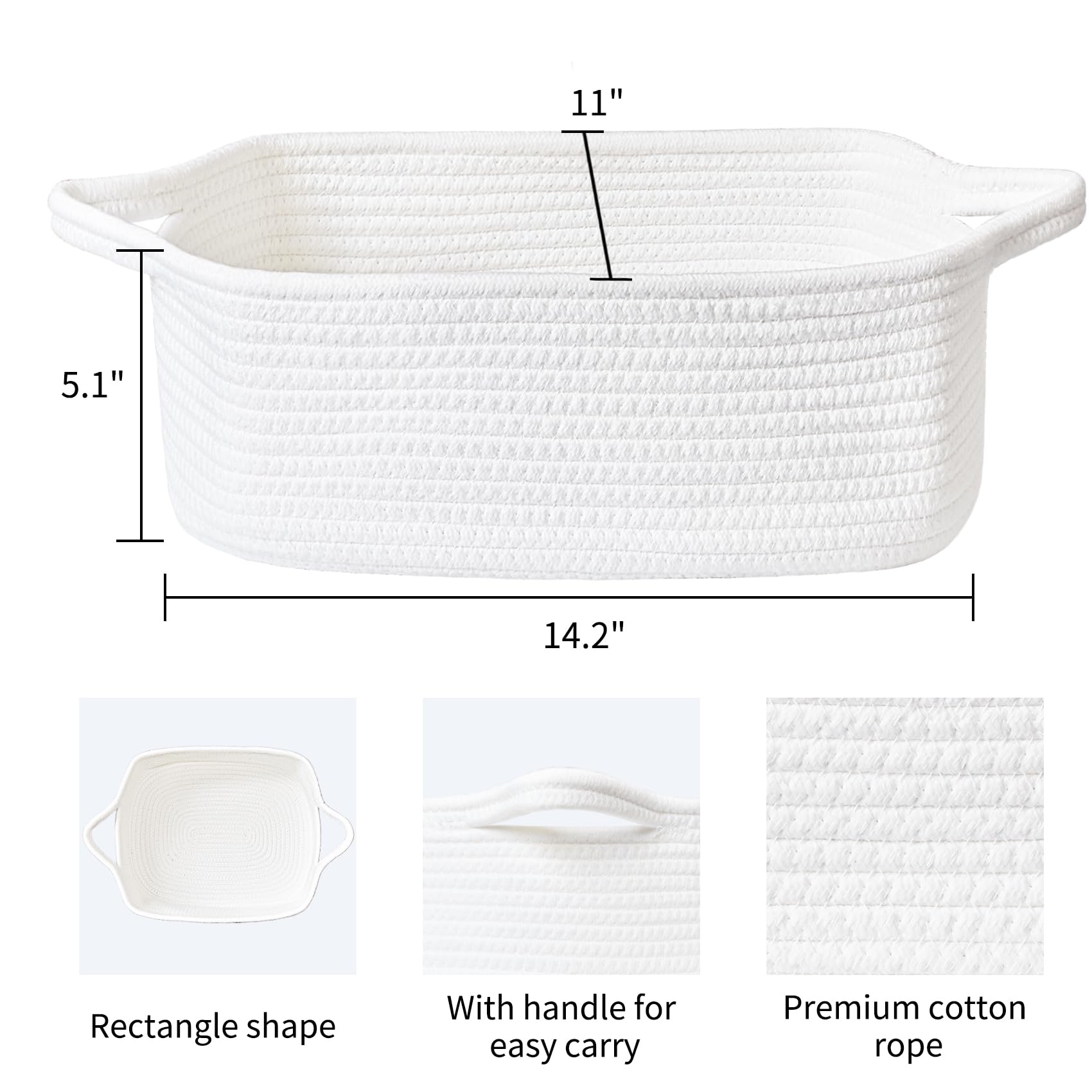 ABenkle decorative basket for bedroom storage with minimalist style