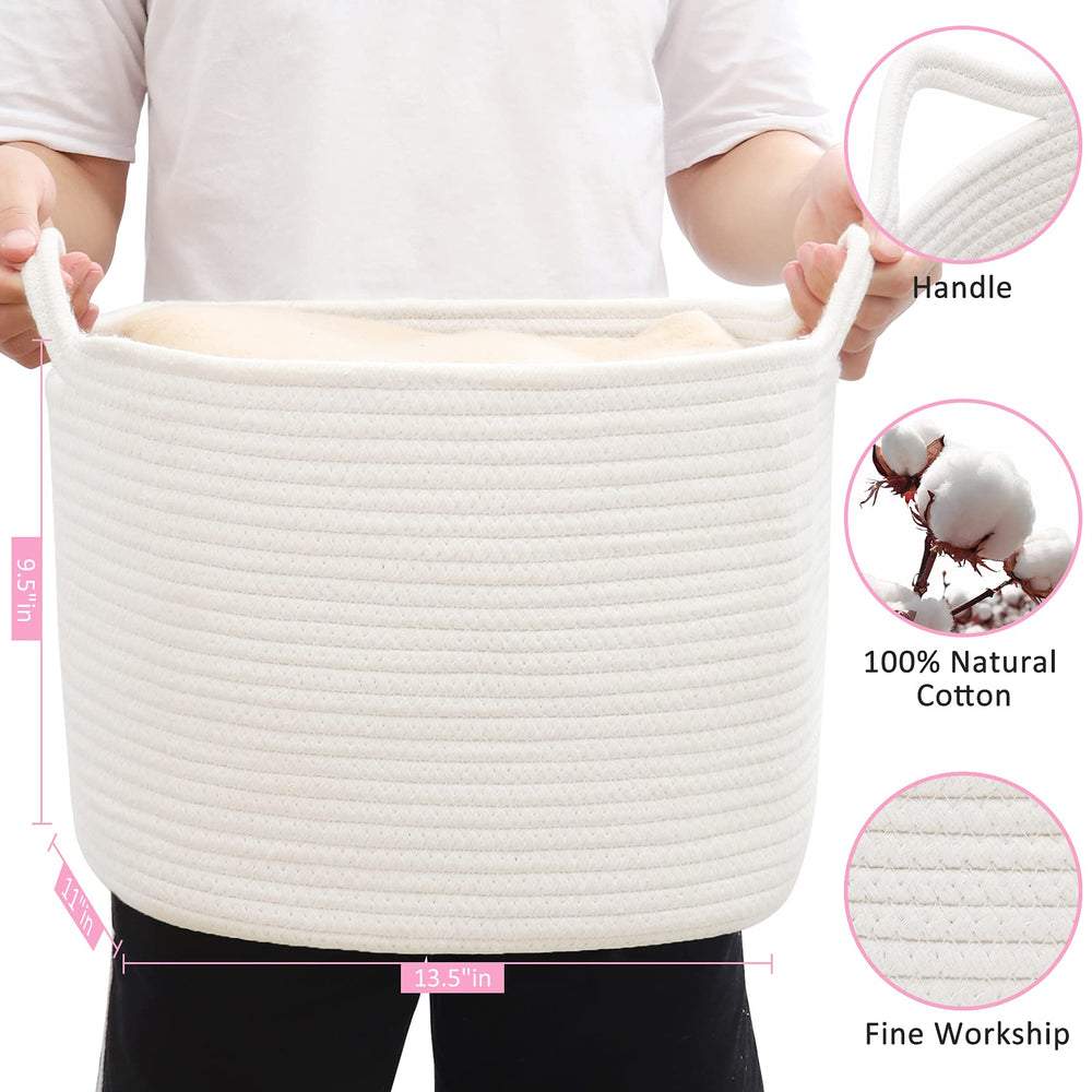 ABenkle decorative basket with handles for stylish shelving