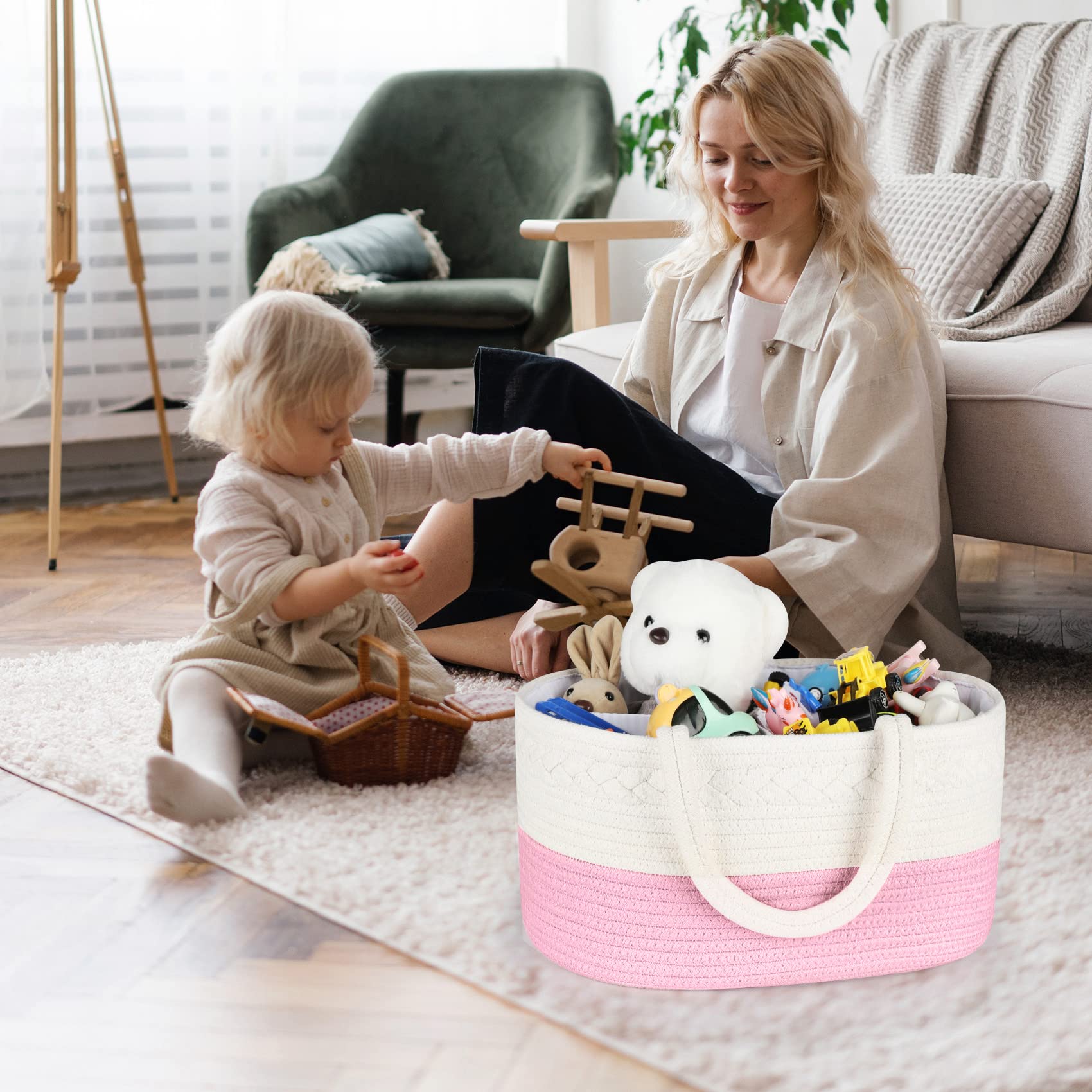 ABenkle diaper caddy suitable for both boys and girls