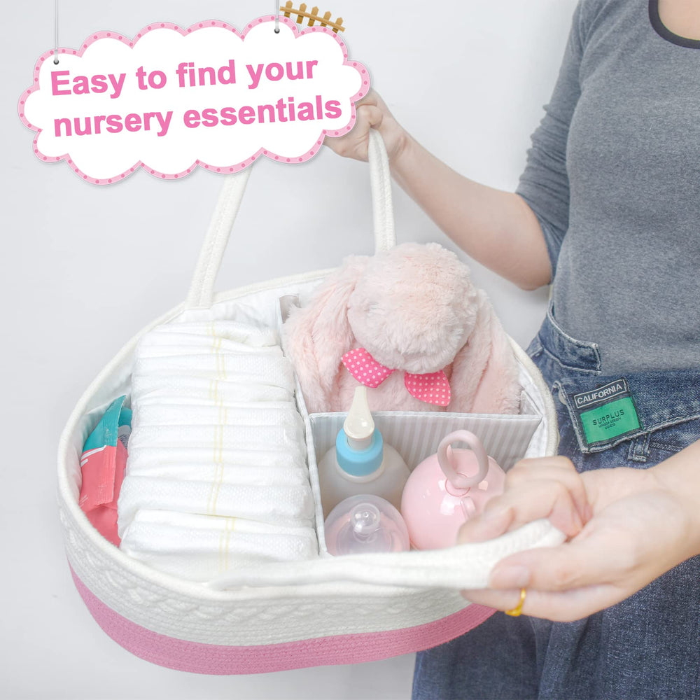ABenkle diaper caddy doubles as car organizer or travel storage