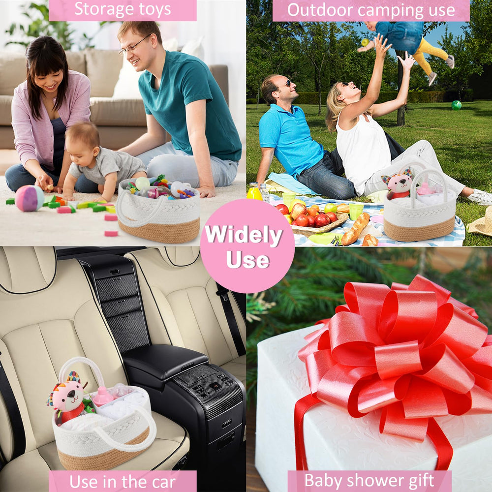 ABenkle Diaper Caddy car-organizer helps prep on the go for car trips.