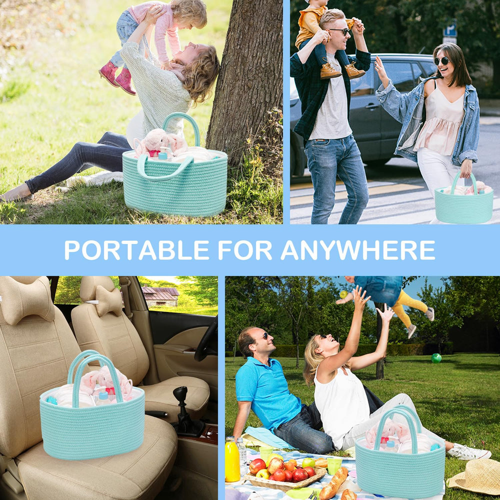 ABenkle diaper caddy shown as a thoughtful baby shower gift idea