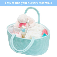 ABenkle diaper caddy showing lightweight design and sturdy handles for transport