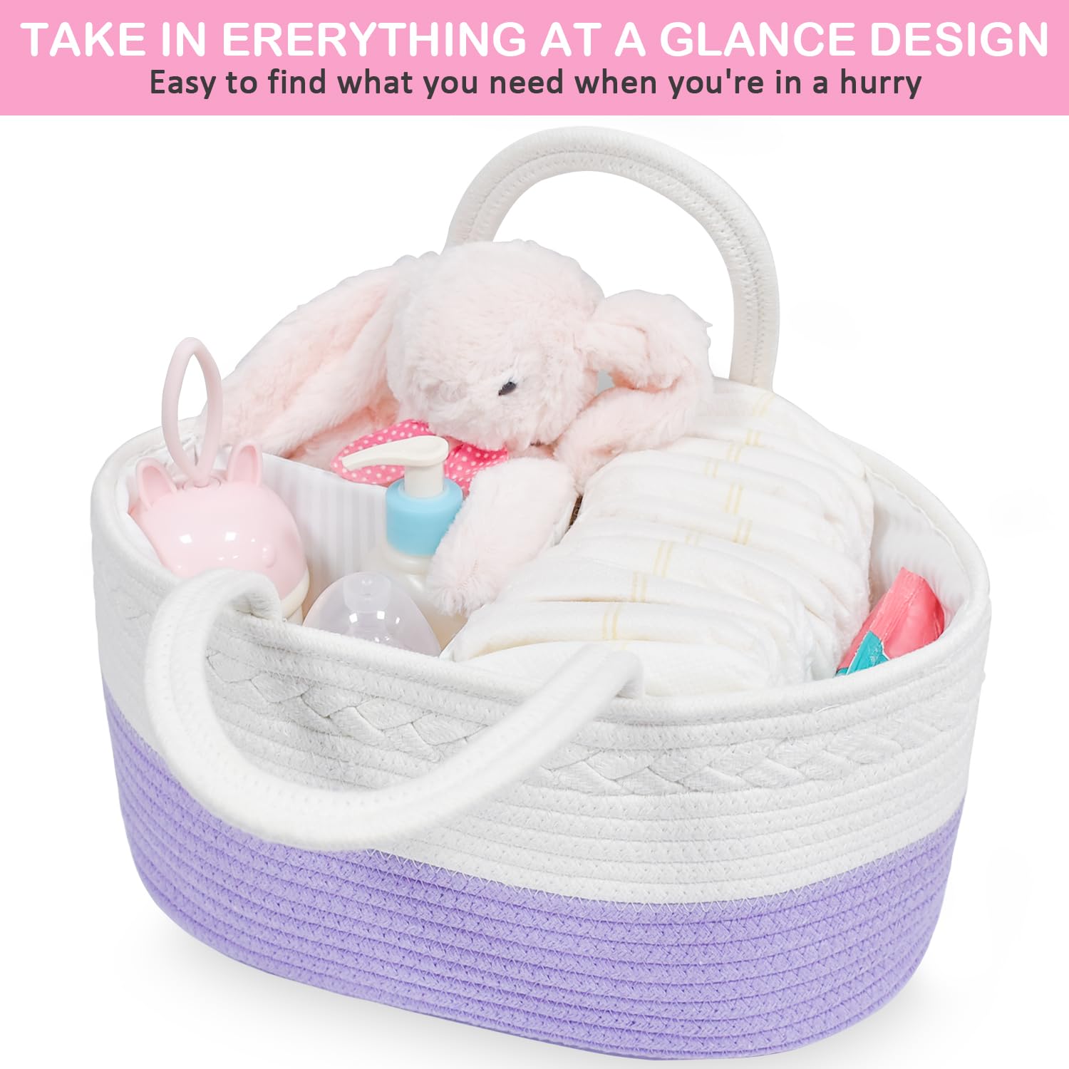 ABenkle diaper caddy nursery boho decor complements home styling.