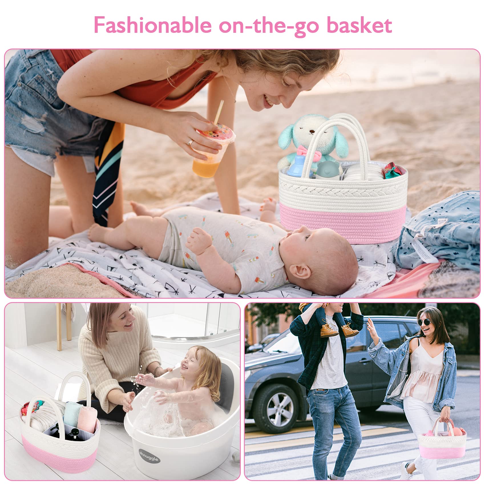 ABenkle diaper caddy helps organize nursery essentials on the go