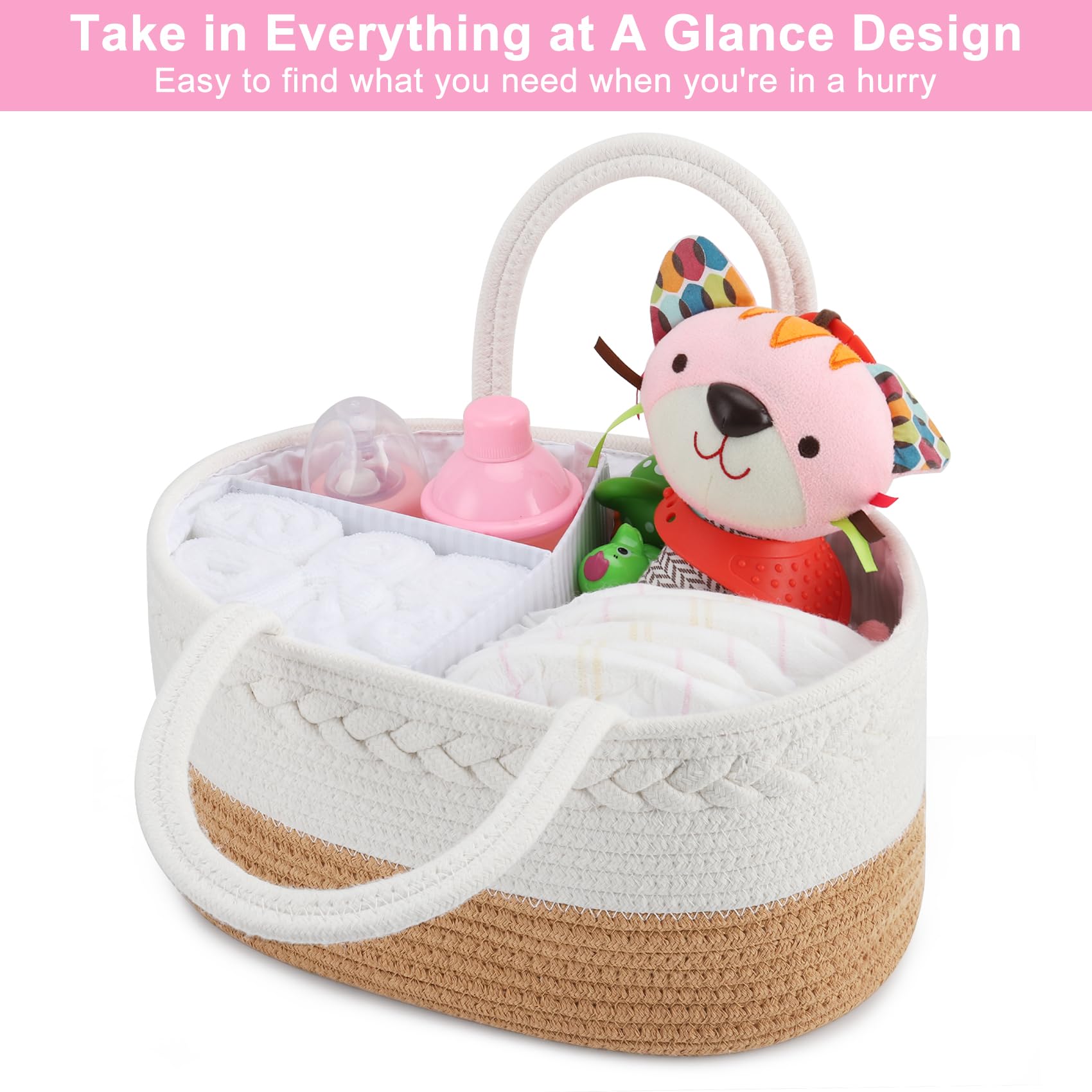 ABenkle Diaper Caddy soft touch material combines durability with gentle feel.