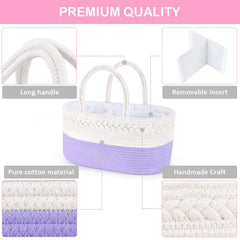 ABenkle diaper caddy sturdy handles enable easy movement.