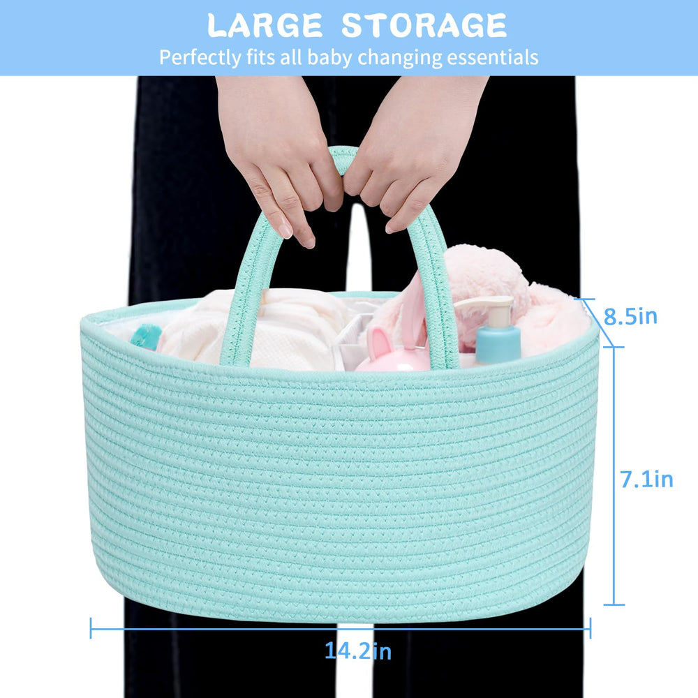 ABenkle caddy made from woven cotton rope, soft to touch and durable