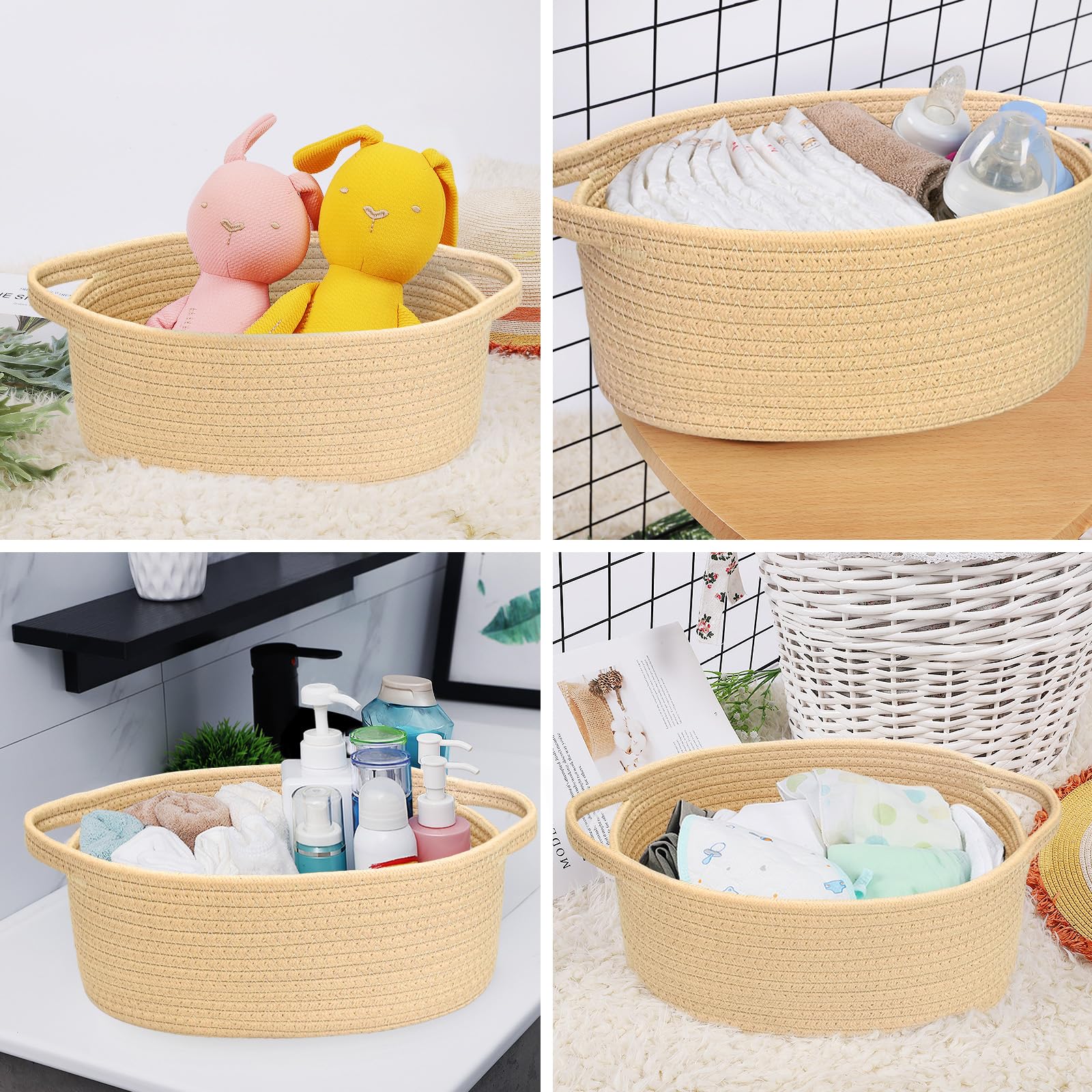 ABenkle basket used for toy organization showing multi-purpose storage.