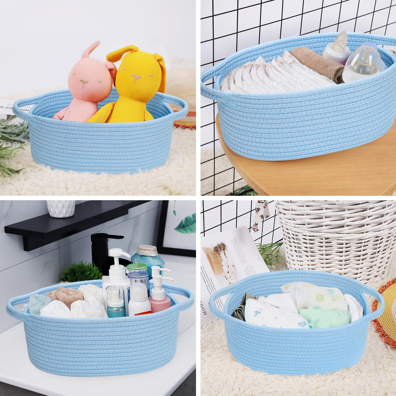 ABenkle Easter gift basket blue offers a stylish, reusable option for celebrations.