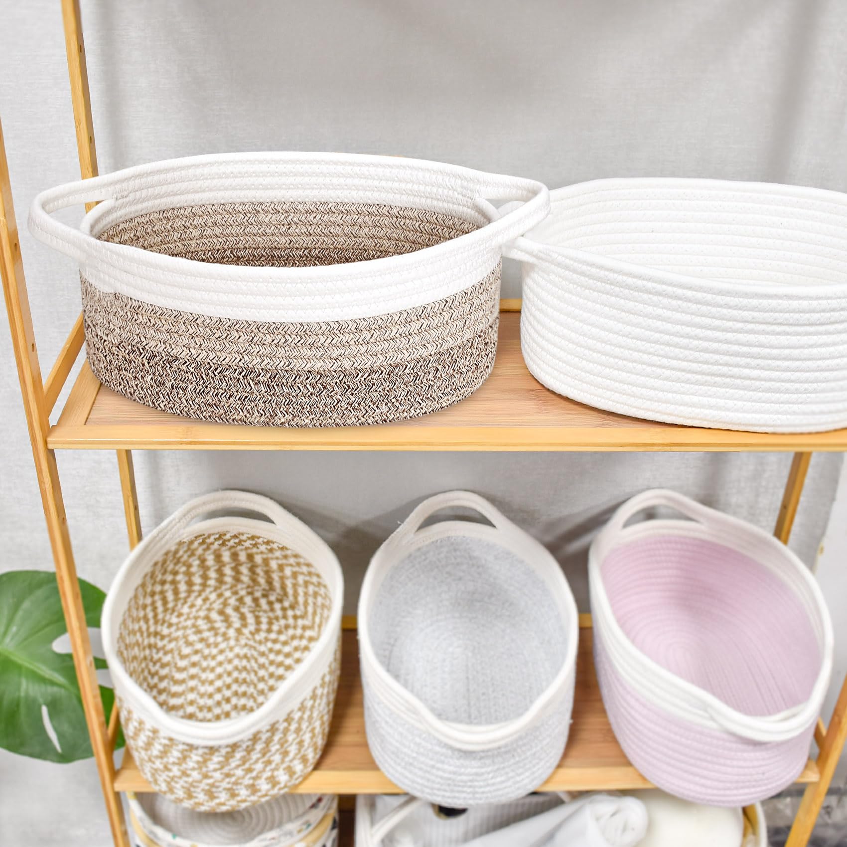 ABenkle folded-delivery basket reshapes easily for display after arrival.